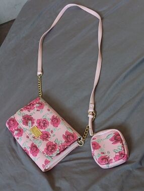 Floral bag with coin pouch women